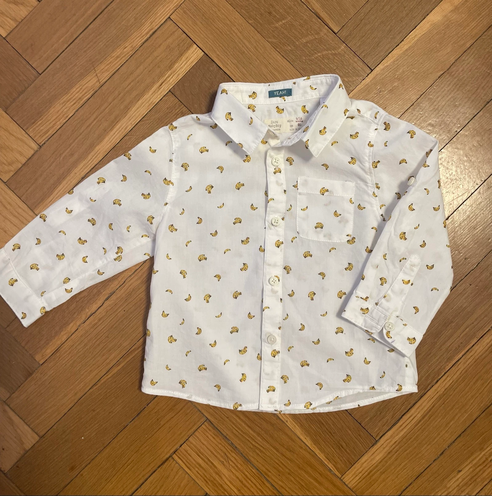 Camisa manga larga Zara bebé 9-12 meses 